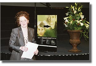 Festival director Christine Kopf holding her speech at the opening in the Caligari FilmBühne